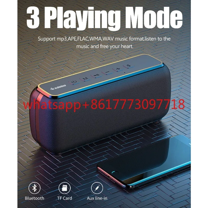 Xdobo X8II Bluetooth Speaker 60W Wireless Subwoofer Waterproof 6600mAh Powerful Bass Outdoor Player Loudspeaker for Smartphone