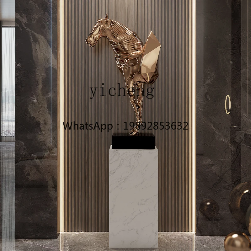 TWR Horse Head Art Sculpture Floor Large Ornament Staircase Decoration