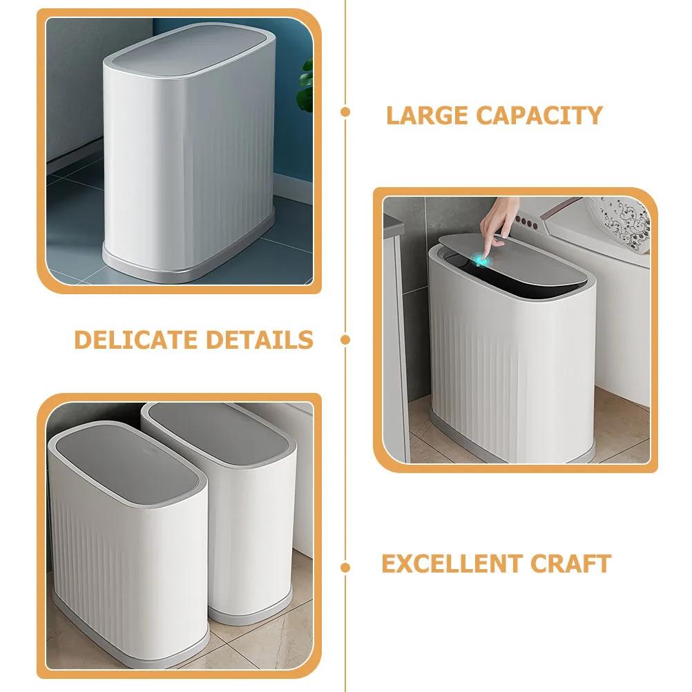 

Современное мусорное ведро с прессованным механизмом открывания крышки, компактный контейнер для отходов для дома, ванной, кухни, гостиной, отеля, экономящий пространство