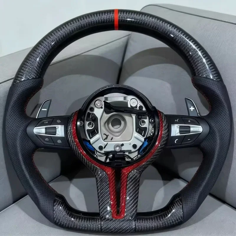 

Customized Carbon Fiber Leather Car Steering Wheel F20 F30 F40 F50 F60 X1 X2 X3 X4 X5 E90 E70 Steering Wheel For BMW F90