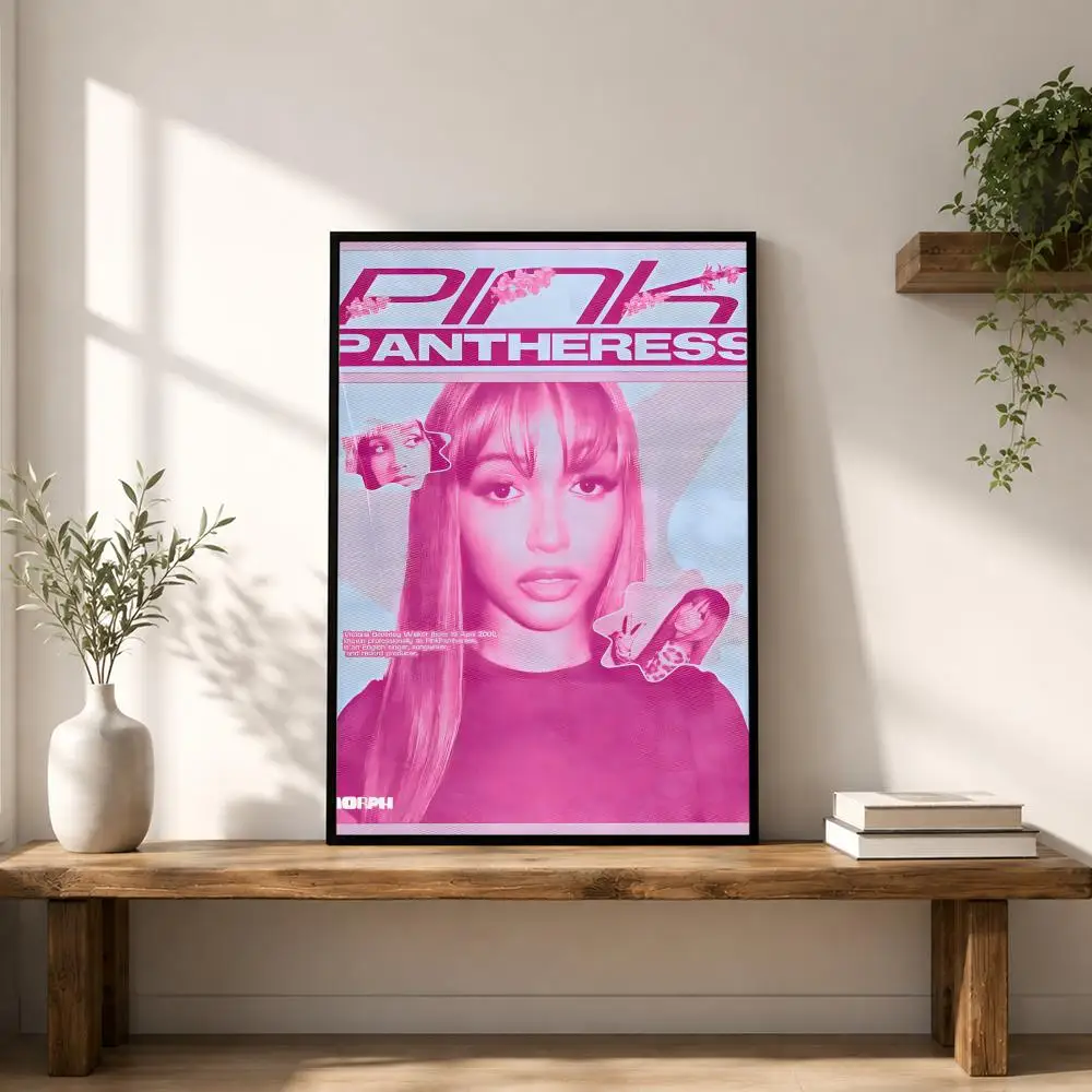 Singer P-PinkPantheress Poster HD-Kunst, wasserfest, selbstklebende Wanddekoration, Heimdekoration (Wohnzimmer, Schlafzimmer, Bar), ästhetisch – Detail 9