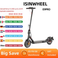 isinwheel E9 pro (ABE) adult electric scooter 350W motor 36V 7.5Ah battery electric scooter 8.5 inch tire city electric scooter