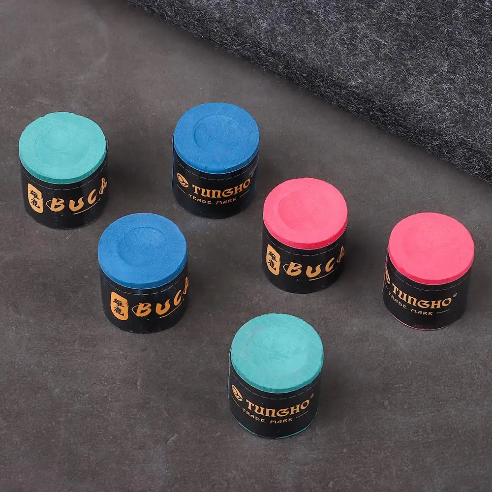 2Pcs/Set Pool Cue Tip Cue Chalk No-slip Blue Green Red Billiard Chalks Indoor Sport Calcium Carbonate Snooker Accessory