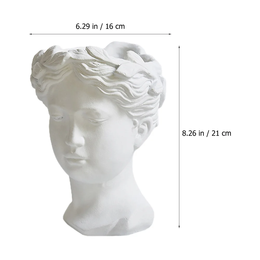 

Goddess Human Head Flower Pot Resin Creative Sculpture Vase for Home Decor Succulent Planter Desktop Ornament Modern Interior