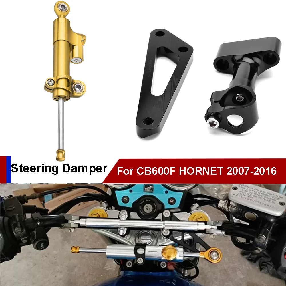 

Steering Damper Stabilizer For Honda CB600F CB 600F HORNET 2007-2011 2012 2013 2014 2015 2016 Dampers Mount Bracket Support Ki