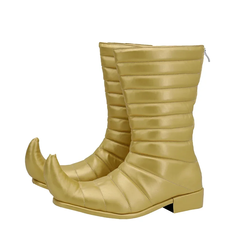 JoJo's Bizarre Adventure Dio Brando, botas de Cosplay, zapatos dorados, tamaño personalizado para hombres, mujeres y niños, calzado de disfraz de Anime Unisex