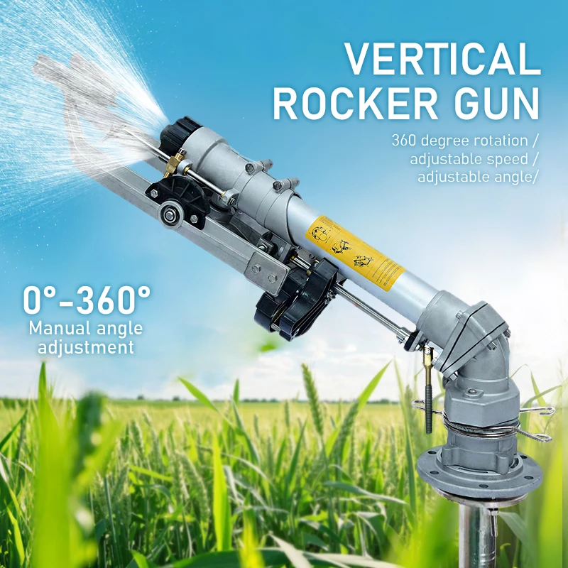 

Роторный распылитель для орошения фермы 360° ° Распылитель с вертикальным поворотным рычагом, разбрызгивающая головка для орошения, самовращающийся распылитель для полива