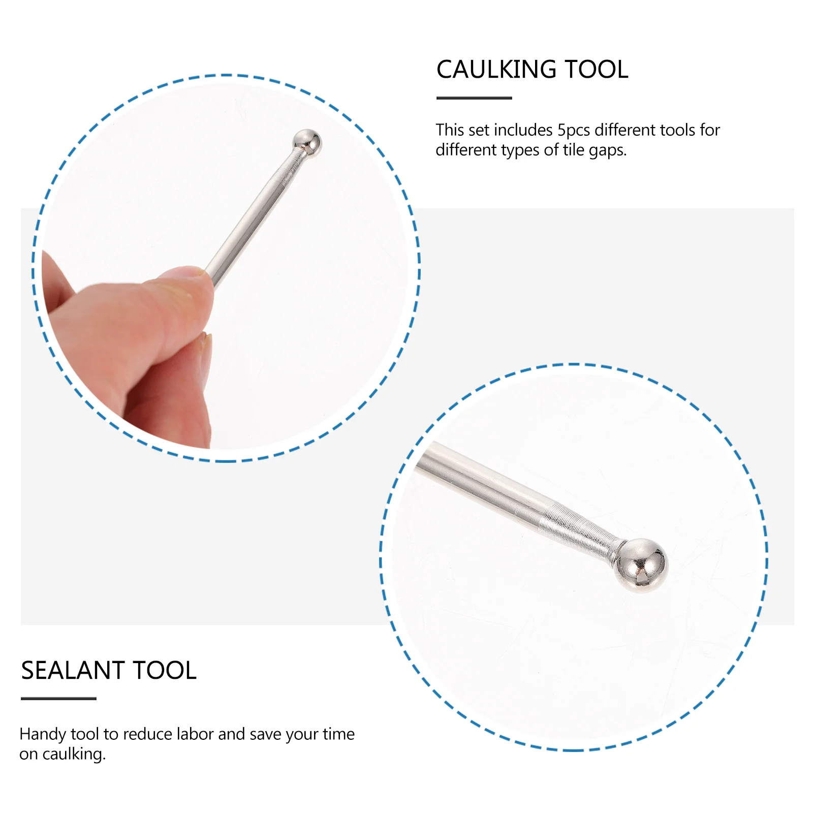 مجموعة أدوات الجص أدوات ختم مشتركة للبلاط للحمام وأرضية المطبخ والسد ملعقة مكشطة ناعمة مانعة للتسرب #3