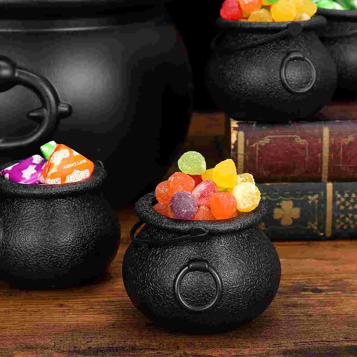 Multi-purposed Candy Pots Mini Kettles for Halloween Party Cauldron Kids' Holder