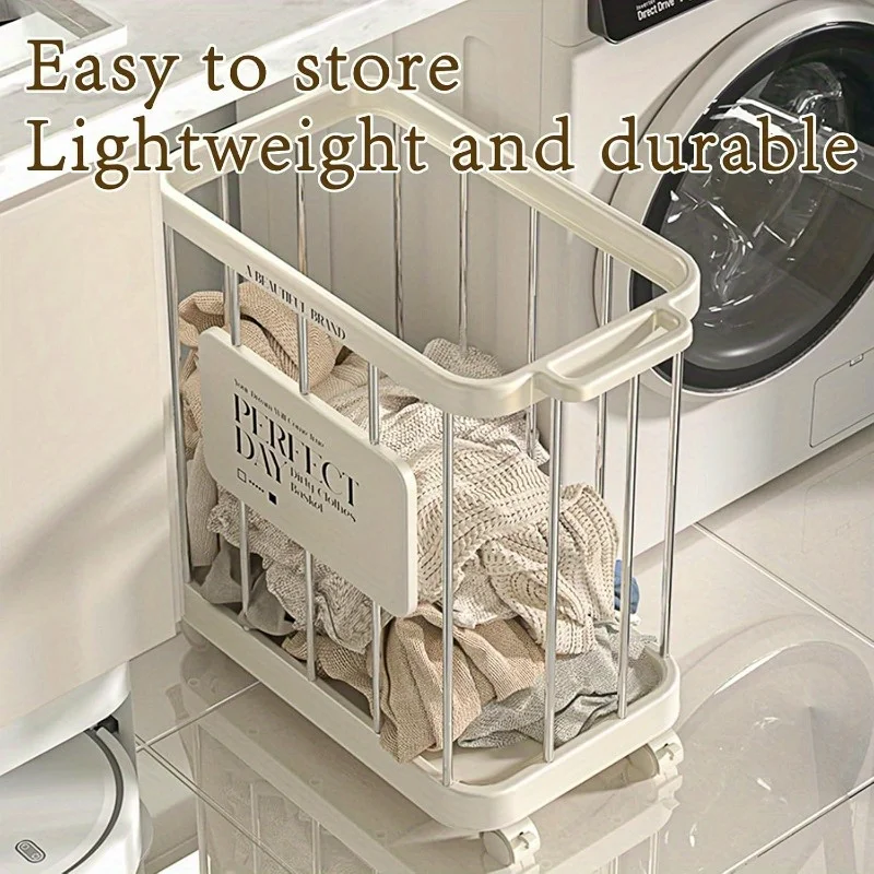 

CUBULO Modern Wheeled Laundry Basket - Lockable, Durable Storage Box with Clear Window, Ideal for Bedroom