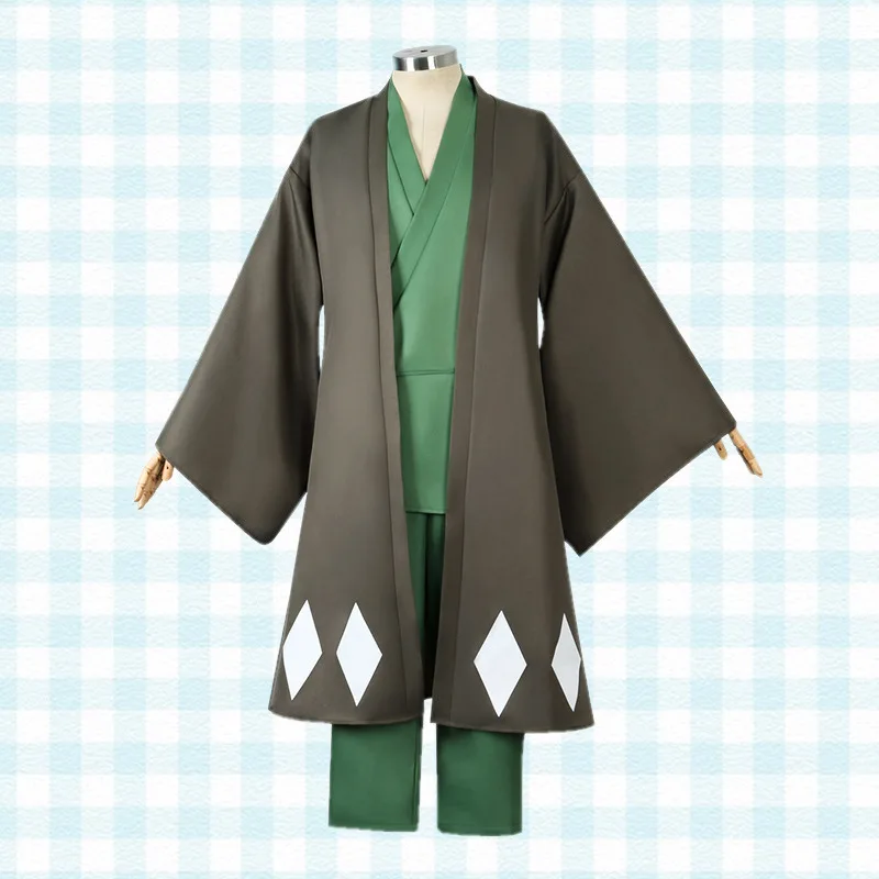 Hot Anime Bleach Cosplay Urahara Kisuke Gotei 13 Costume Kimono Uniform Cape Top Pants Hat Suit For Halloween Carnival Party