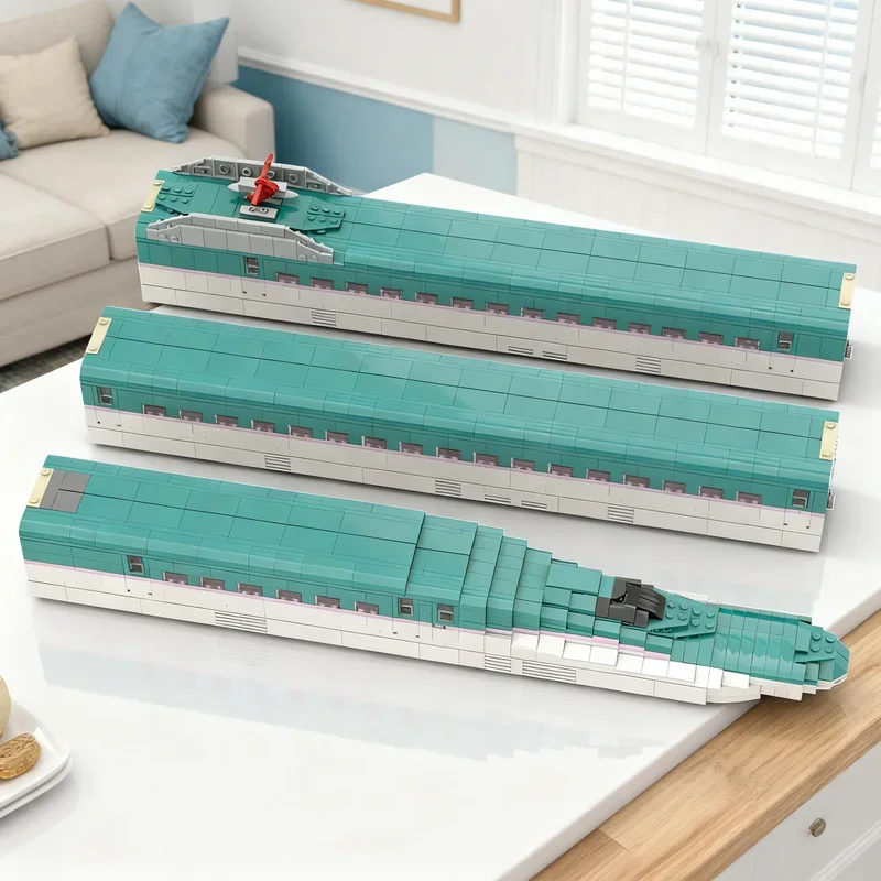 

2708 деталей MOC 1:48 Серия E5 Shinkansen T1 M1 M2 Модель поезда, строительные блоки, архитектурный конструктор, рождественский подарок, игрушка, развивающая игрушка, DIY