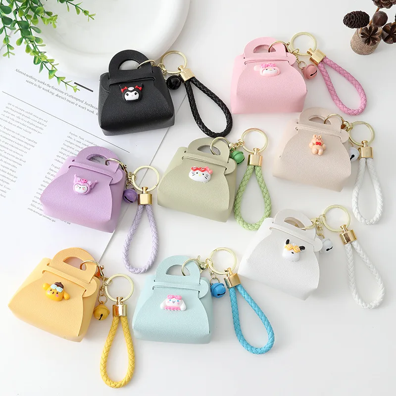 Kawaii Sanrio Hello Kitty Melody Kuromi Fashion Bag Cute Keychain