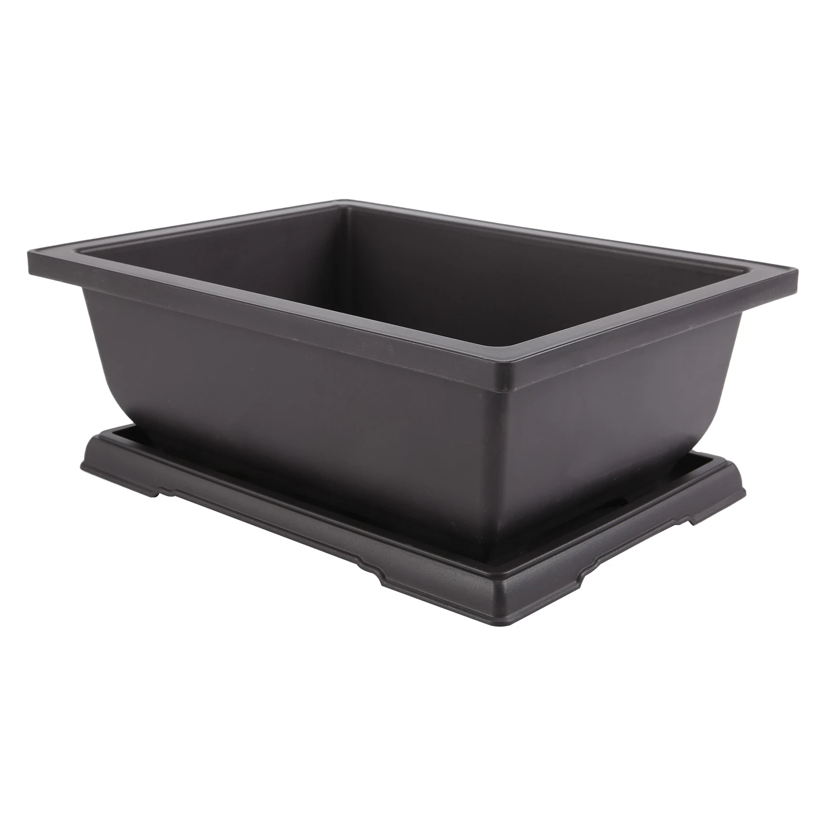 Maceta de flores grande rectangular, maceta para vivero de bonsái, contenedor para balcón, 29x21x10,5 cm