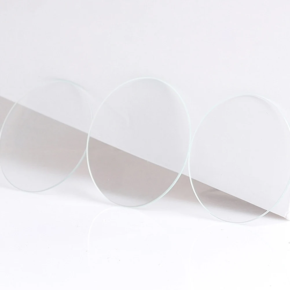 

6 Pcs Protective Glass Lens Replacement Round Flat Screen Replaceable