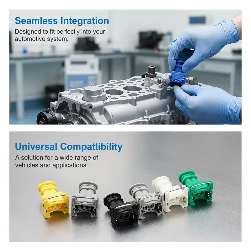 New Multi Color Auto Fuel Injector Connectors Auto Connector Housing Sturdy Plastic Shell For Car Wiring Repair Maintenance