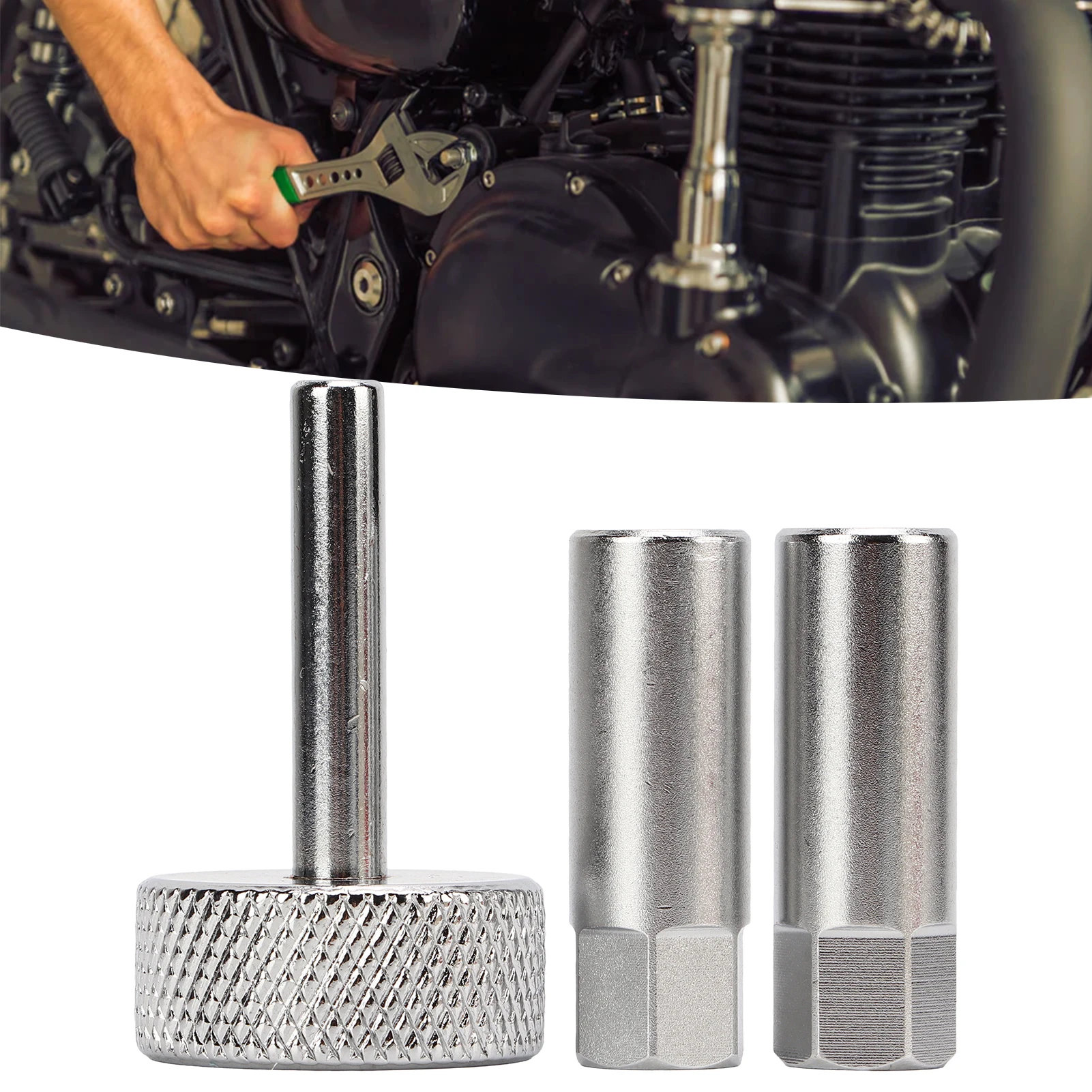 

3 Pcs Tappet Valve Adjustment Tool Set 8 9 mm Locknut Sockets 3mm Square Type Driver for Motorcycles ATVs