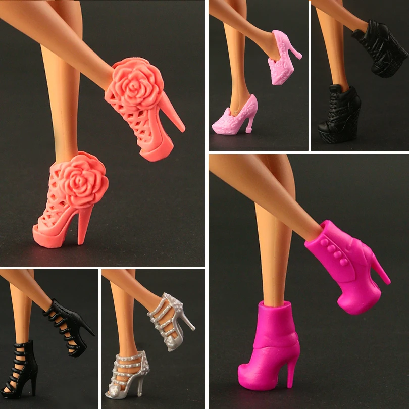 2024 New Beautiful shoes for barbie doll  high quality black shoes 21 style shoes available