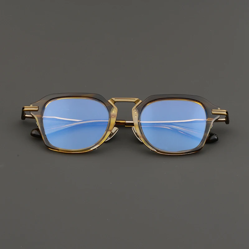 Vintage Titanium Acetate Big Eyeglasses Frame Men Retro Myopia Prescription Optical Glasses Frame Women Luxury Brand Eyewear