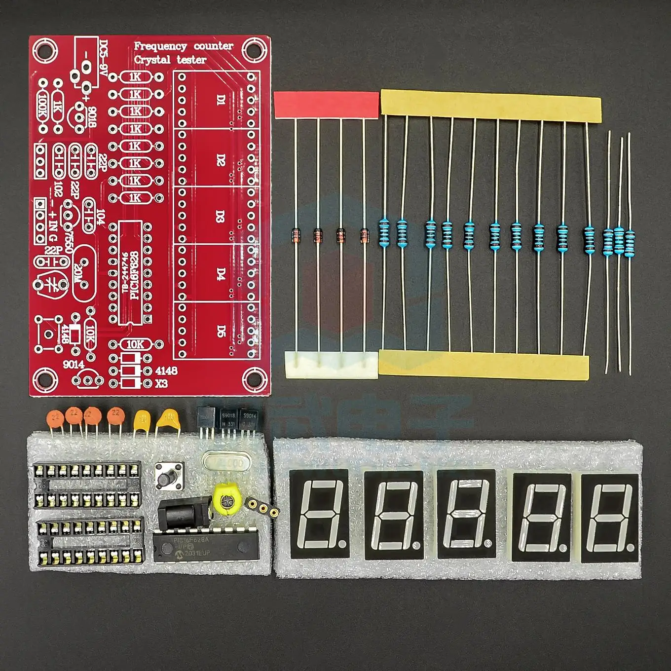 

DIY Kits RF 1Hz-50MHz Crystal Oscillator Frequency Counter Meter Digital LED tester meter