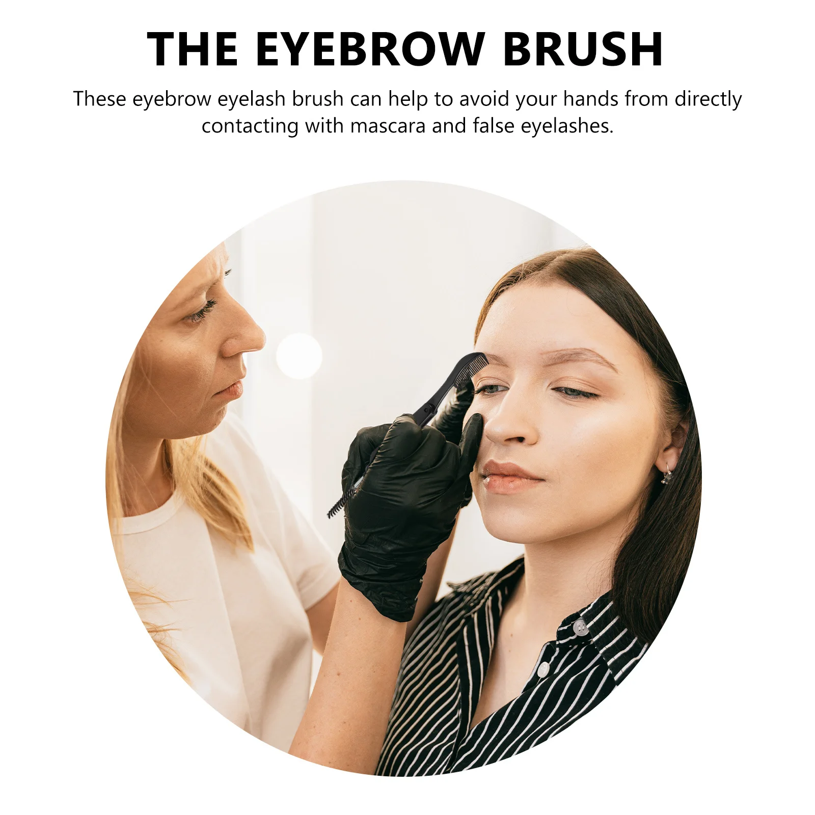 

6pcs Eyebrow Eyelash Comb Double-Ended Folding Brushes Black For Makeup Eyelash Tool Grooming Brush Travel Home Salon