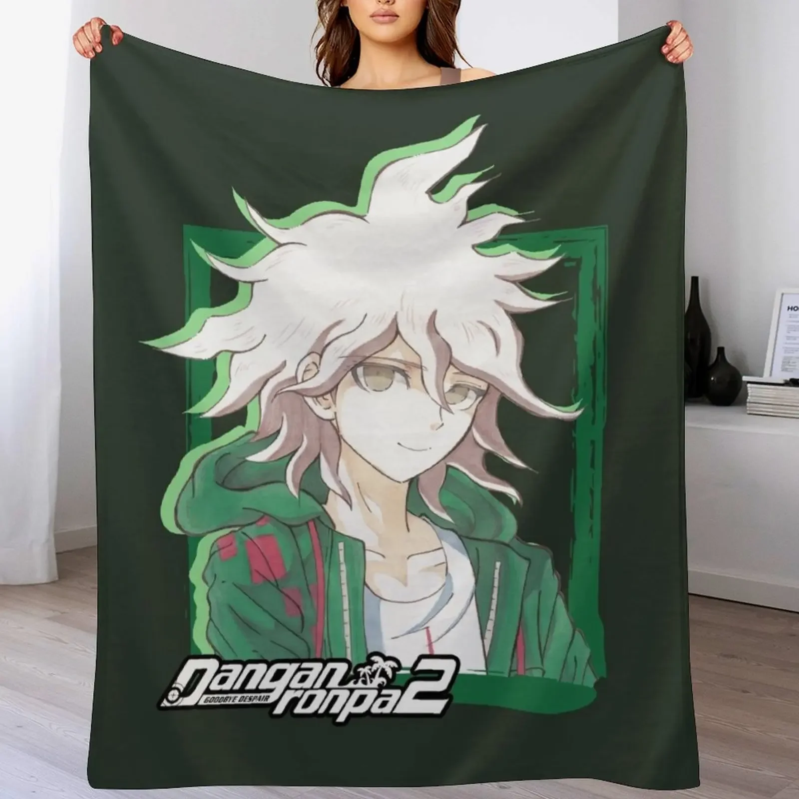 

Nagito Komaeda Danganronpa 2 Throw Blanket Cozy Warm Blanket for Bed Room Decor