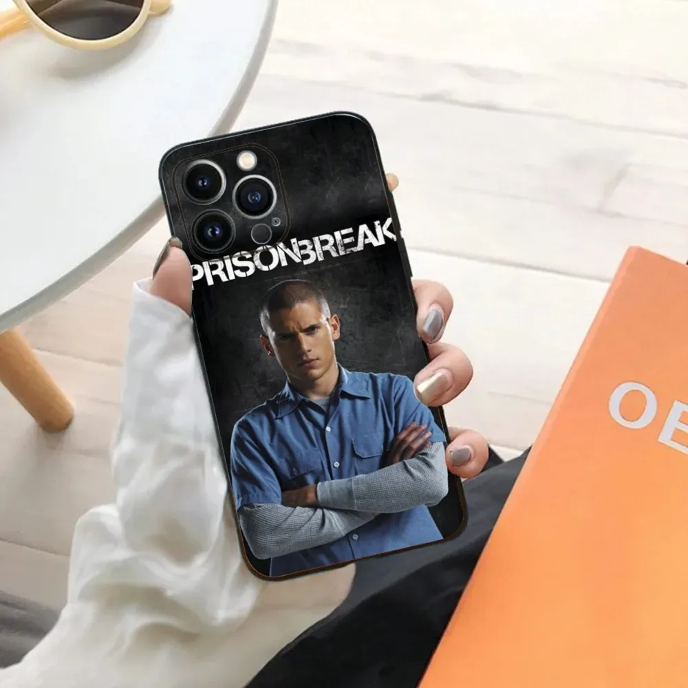 Prison Break TV Series Phone Case For iPhone 15,14,13,12,11,Plus,Pro Max,XS,X,XR,SE,Mini,8,7 Soft Silicone Black Cover