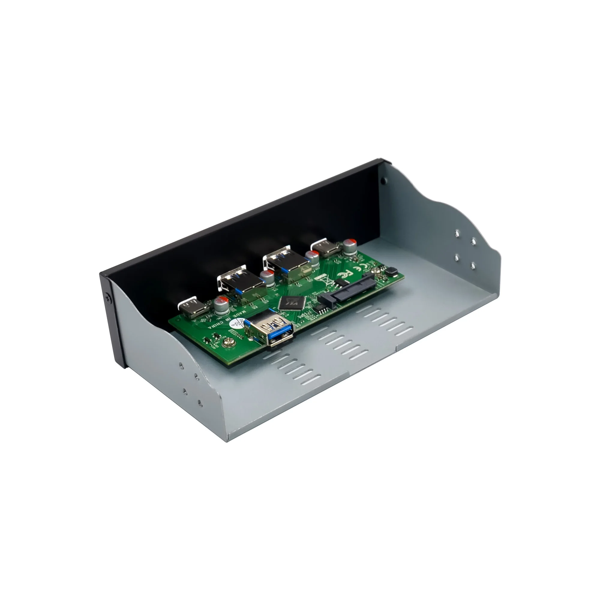 

SUNWEIT ST663 Computer Accessories 4 Ports 5.25\" Front USB3.1 2A2C 820 USB Hub Splitter Internal Combo Bracket Adapt Front