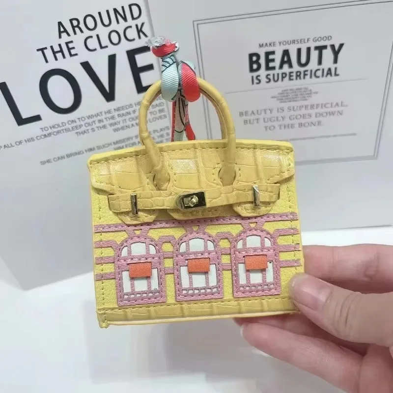 

New Fashion Mini Bag Pendant House Small Bag Cute Bag Pendant Mouth Red Envelope Earphones Charter Key Bag