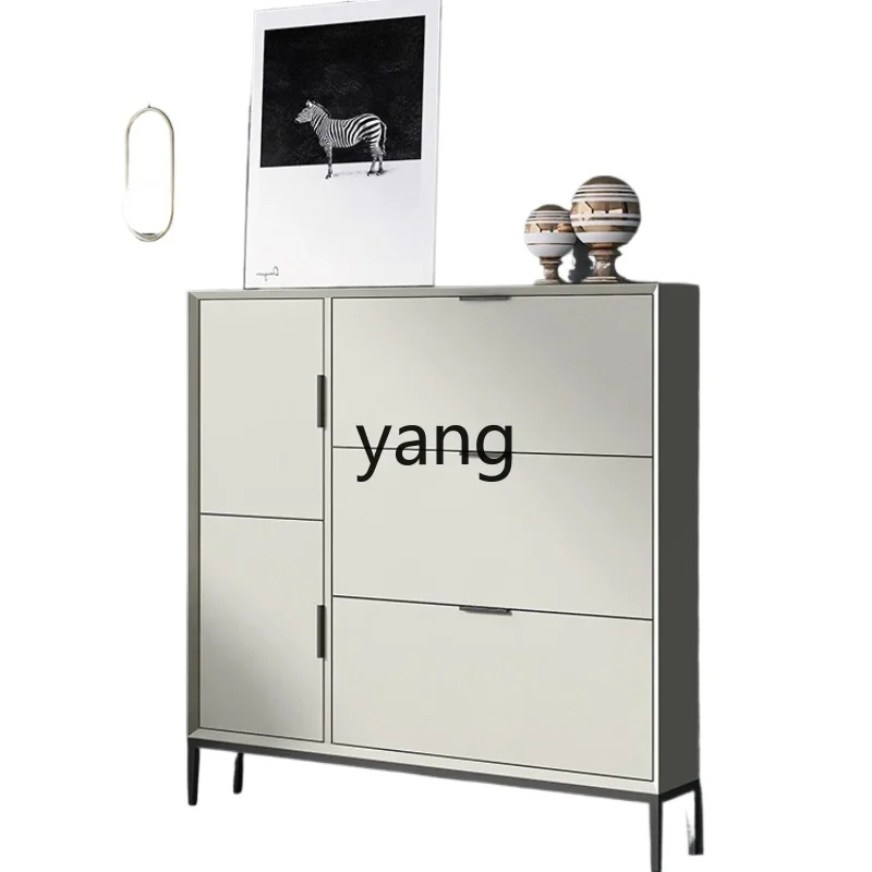 Yjq Minimalist Ultra-Thin Shoe Cabinet Home Doorway Home Large Capacity Hallway Storage Tipping Bucket Cabinet