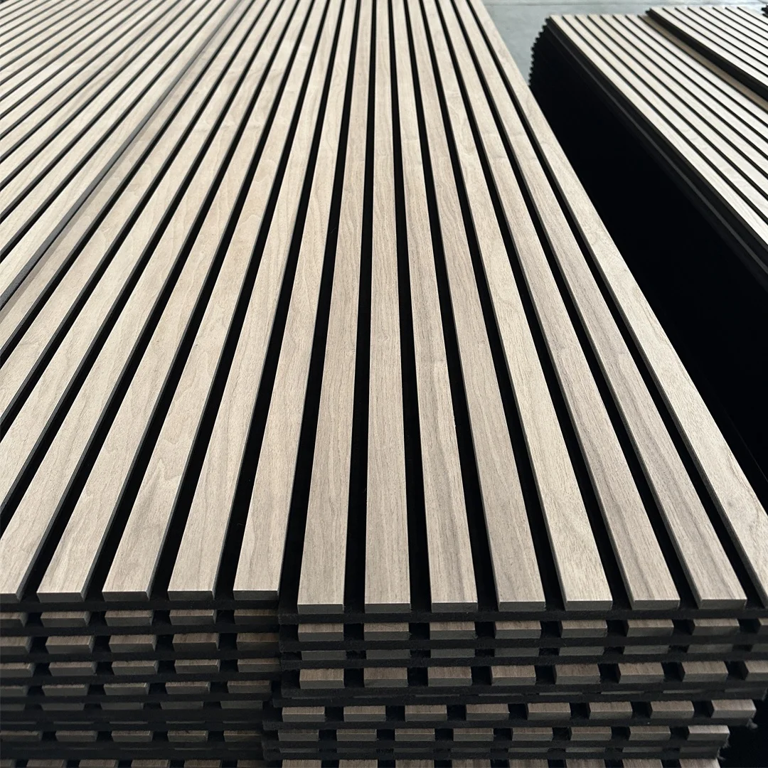 Warehouse Ease Of Installation Sustainable Sound Absorption Acoustic Panels Slat Timber For Gyms Living Room