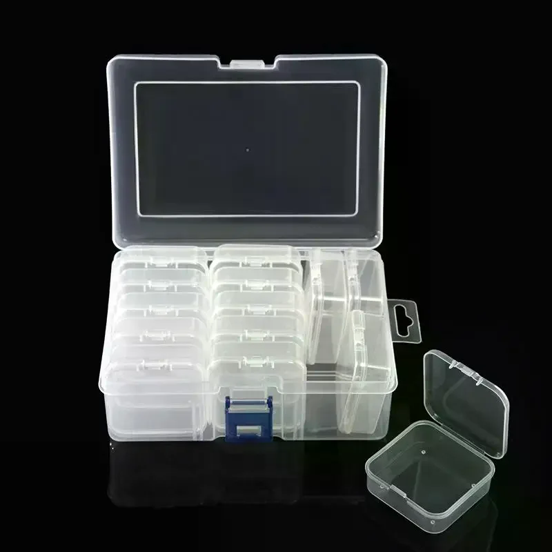 Clear Plastic Organizer Box for Crafts & Small Items - alternate angle