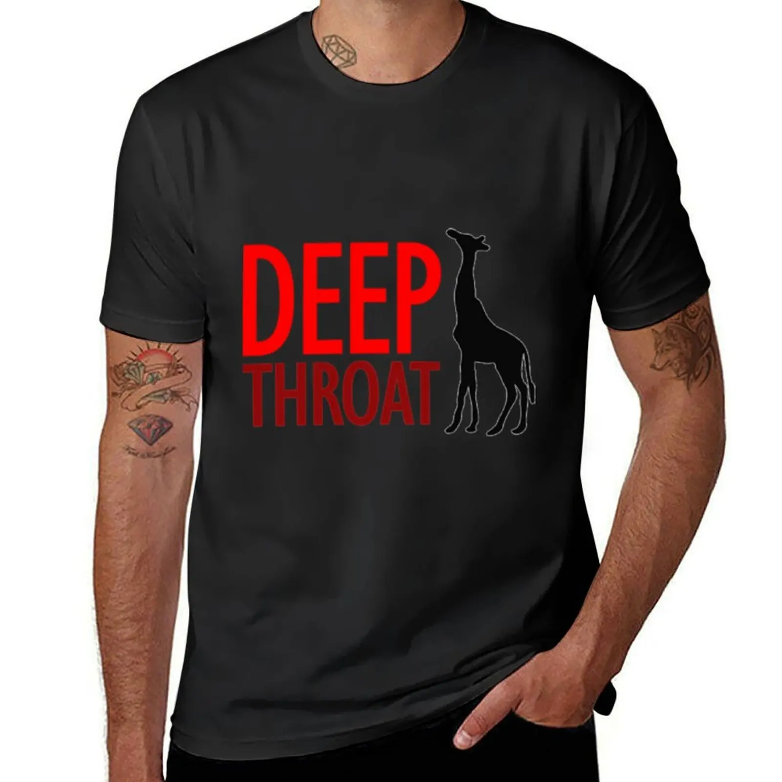 

Deep throat giraffe T-Shirt anime hippie clothes anime clothes t shirts for men graphic