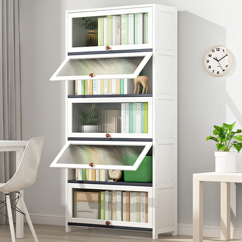 

Floor-to-ceiling solid wood bookcase, bookshelf against the wall, shelf for home use, modern simple book storage, locker