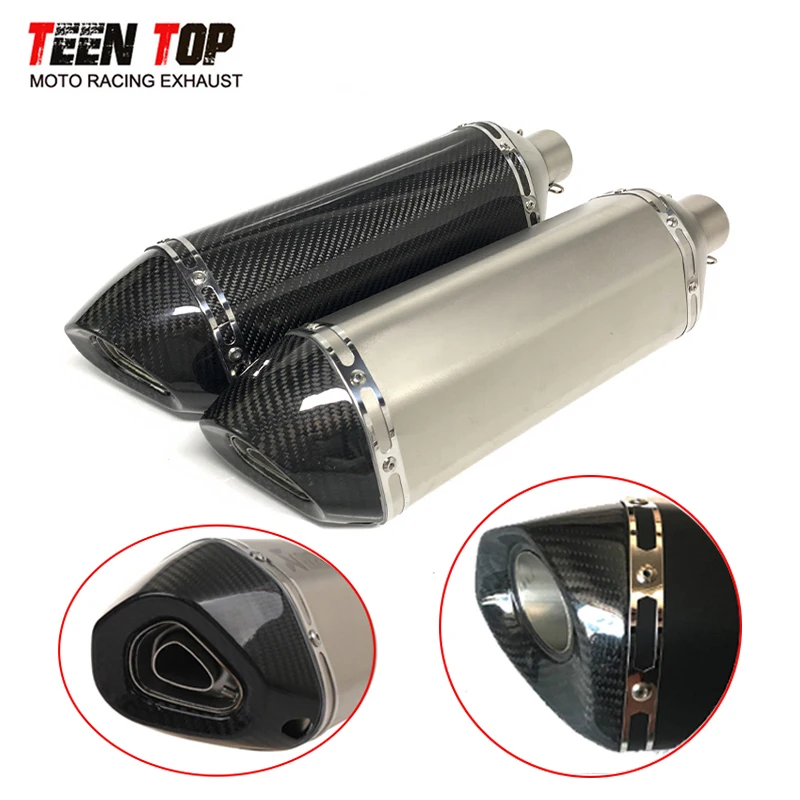 51mm Universal Motorcycle Muffler For SUZUKI GSXR1000 GSX-R GSX-S 650 750 BK750 GSR750 SV650X Exhaust Muffler 470mm Silencieux