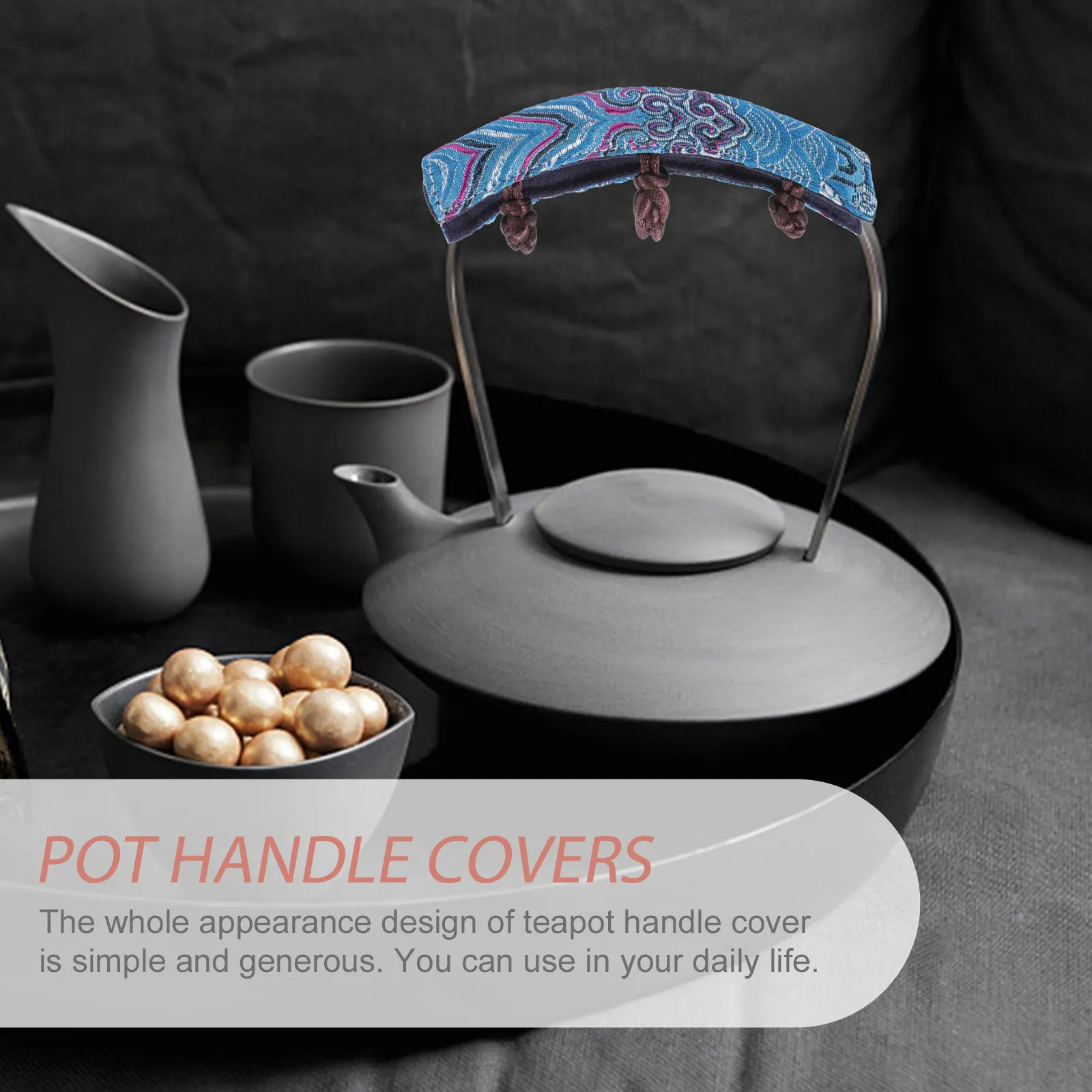 

Holder Tea Pots Heat Resistant Holders Blue Cloth Handle Anti-scalding Insulation Cover