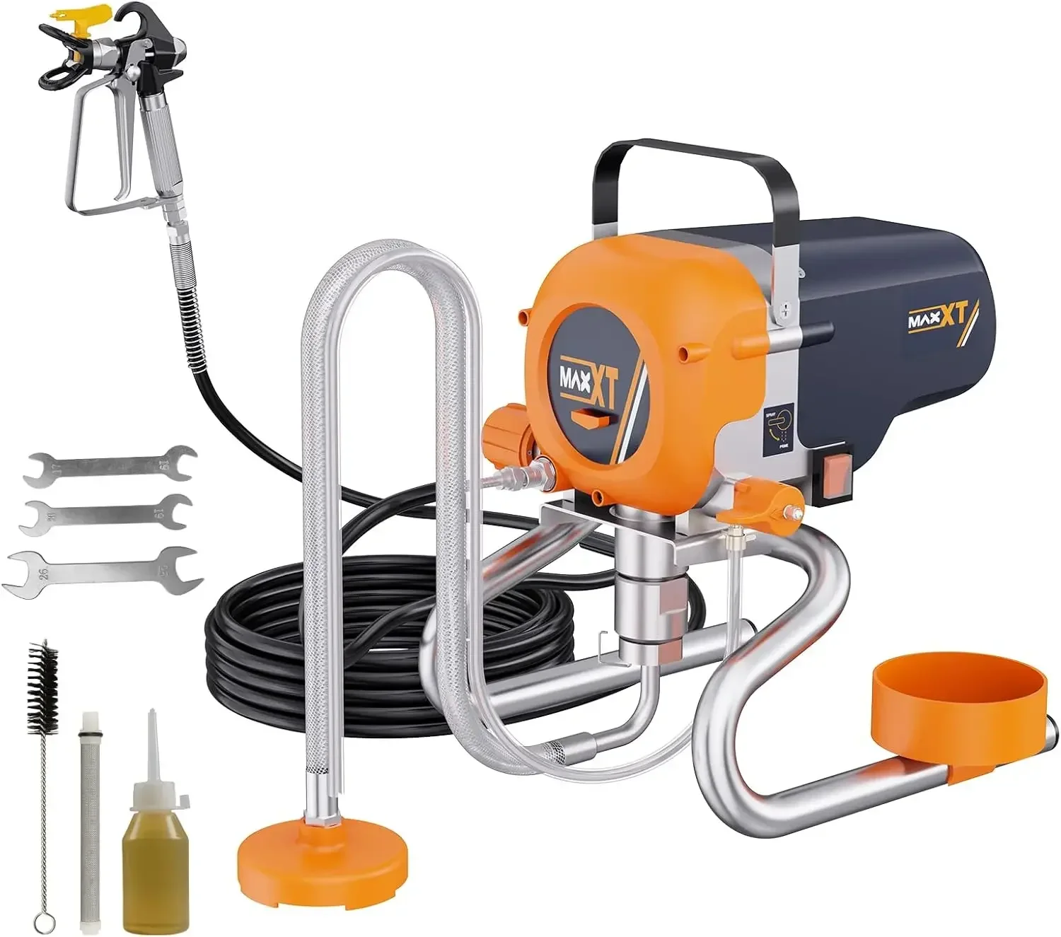 Airless Paint Sprayers,3300PSI Motorized Paint Sprayer with stand,High Efficiency spray paint machine For Home Interior,Exterior