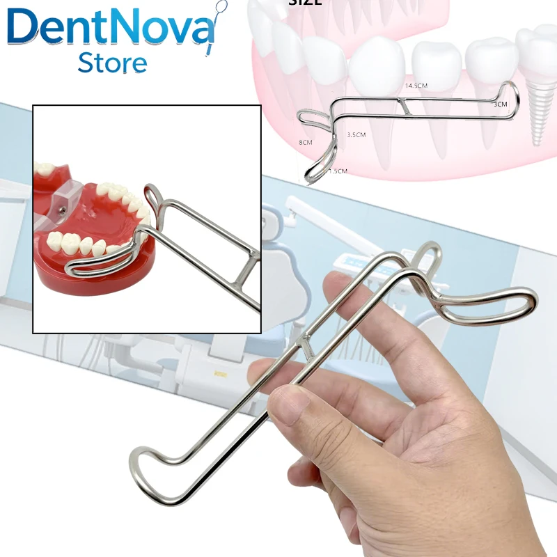 

Dental Lip Retractor Double Headed Stainless Steel Mouth Opener Cheek Expander Intraoral Upper Lower Lip