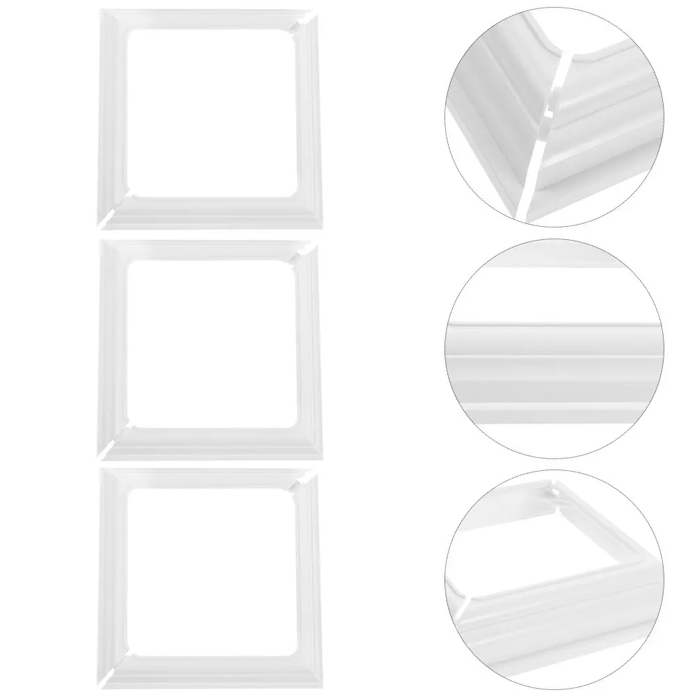 

3pcs Split Post Base Cover For Deck Railing Outdoor Fence Decorative Column Wrap Lightweight Pvc Replacement Accessory Building