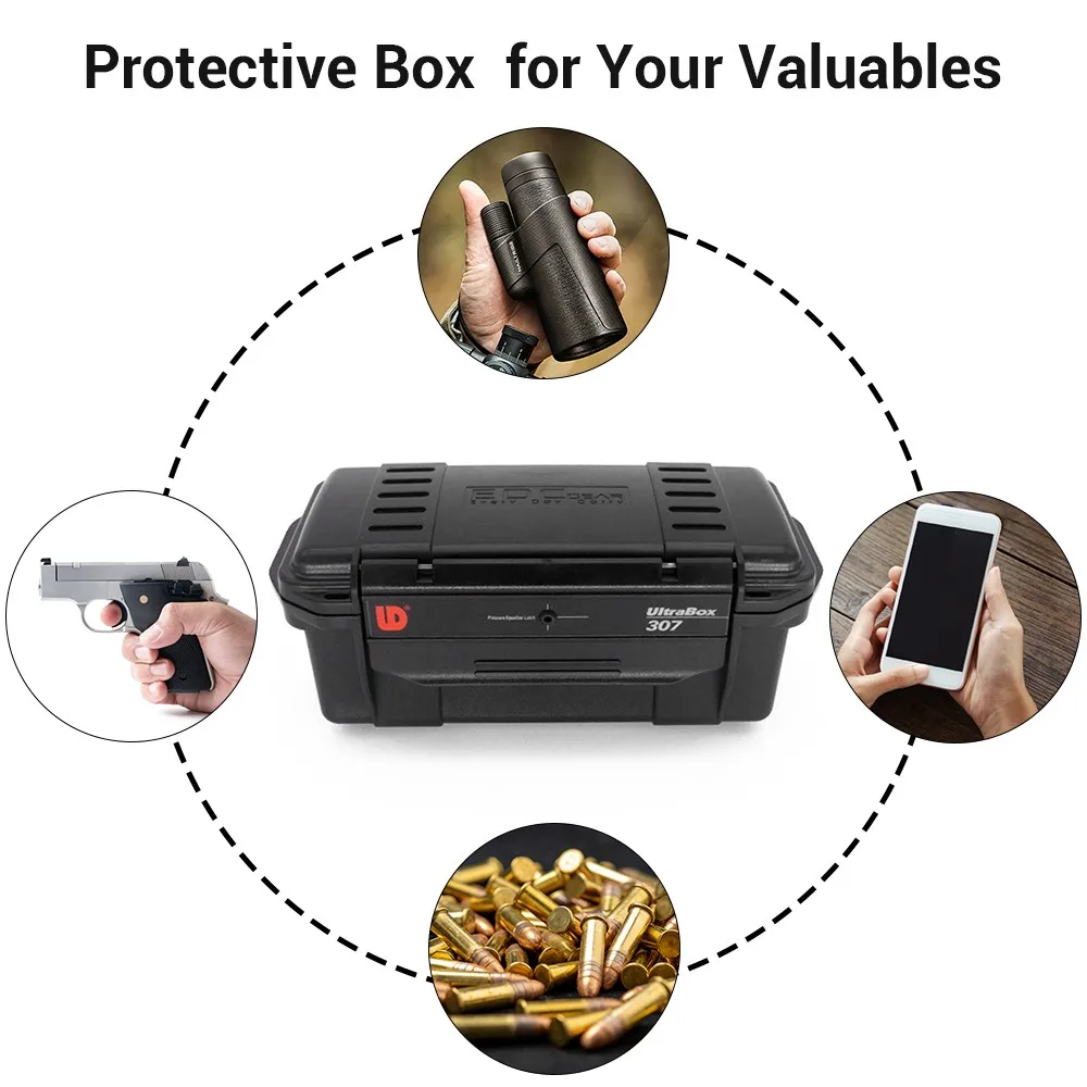 Tactical ammunition box Plastic waterproof shockproof ammunition accessory and tool box Military storage protection equipment