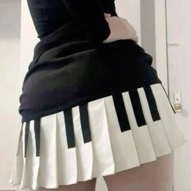 Summer Women Chic Patchwork Thin Skirts Lady Korean Slim Fit A-line Dress Girls Designer Retro Casual Short Skirts - Image 6