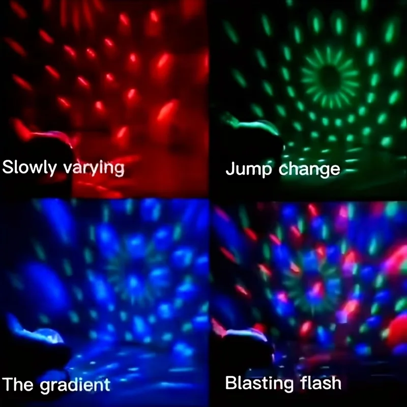 Mini Party Lights Disco Ball Flashing LED Wristband, Portable Party Bracelet with Suction Cup, Multicolor LED, Clubs, Bedside, H