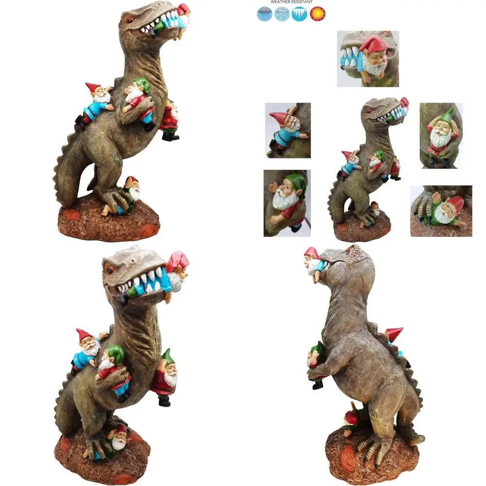 

Large Dinosaur Statue, 18 Inches Tall, Strong Resin, Ideal for Big Yards, T-Rex Design, Perfect Gift, Fun Garden Decor, Suitable