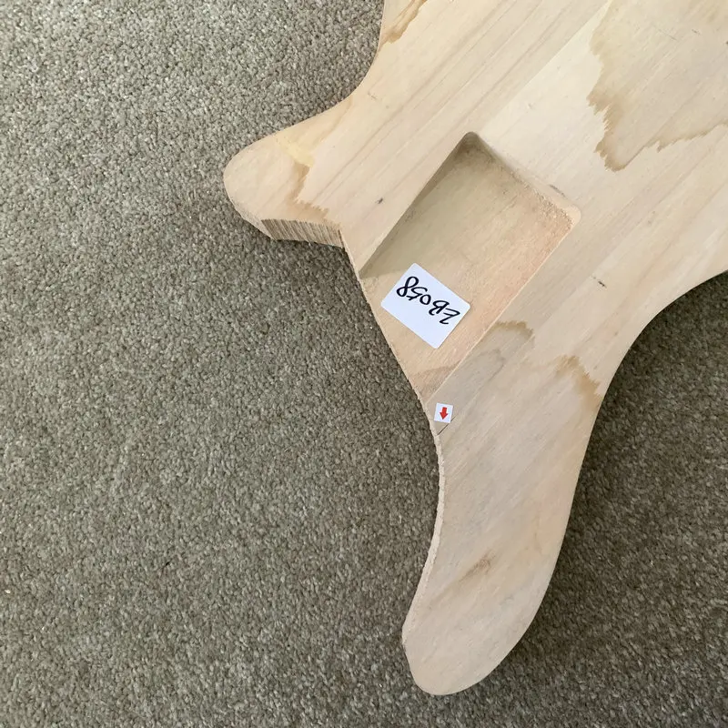 EB058 Unfinished 5 Strings Electric BASS Body  Uncut Solid Basswood DIY  for Replace Wood Crack And Surface Dirty