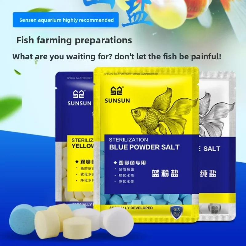 

Sunsun Aquarium Salt for Tropical Fish-Healing Mineral Salt By Formula-Water Conditioner for Freshwater Tanks&Disease Treatment