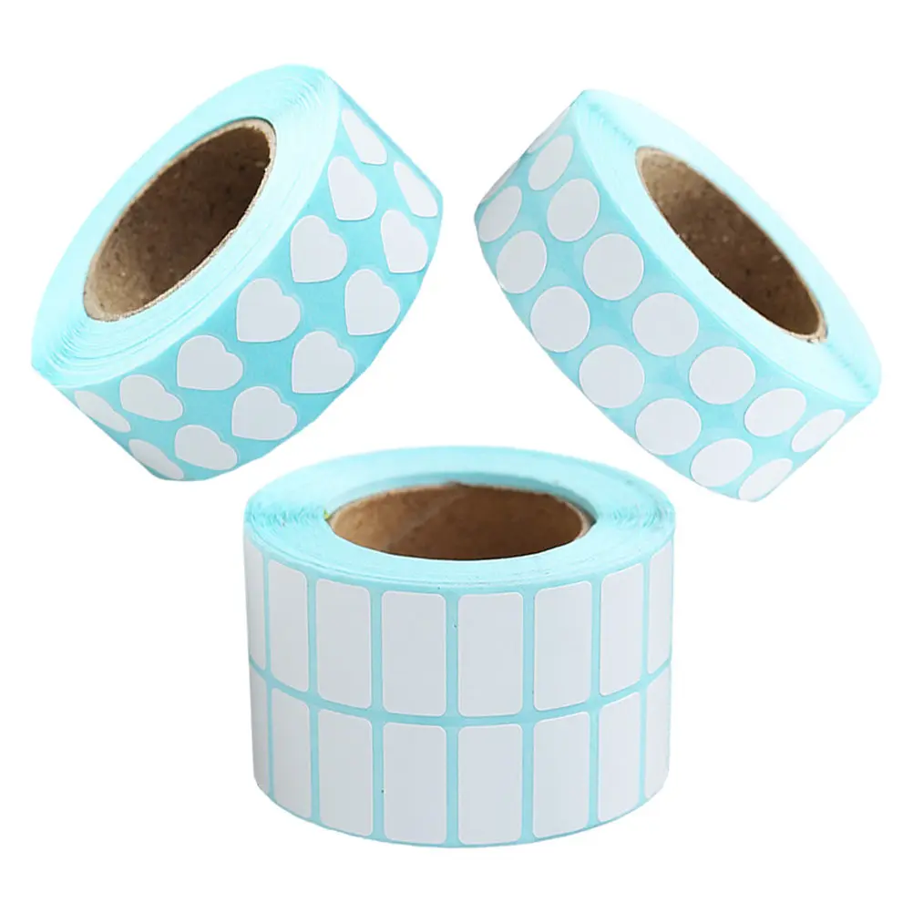 

3 Rolls Blank Adhesive Name Label Stickers Small Size Space Saving Removable Clean Removal for Name Tags Labels Organizing