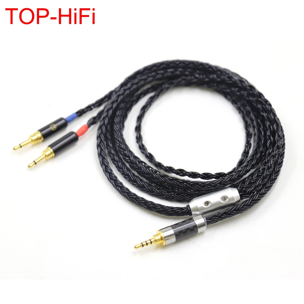 

16 Cores Silver Plated Headphone Upgrade Cable Doth 2.5mm Compatible For Hifiman HE1000 HE400S He400i HE560 Oppo PM-1 PM-2