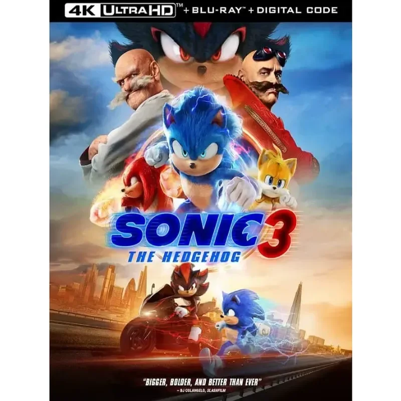4k-uhd「ソニック・ザ・ヘッジホッグ3」（2024年）blu-ray映画、blu-rayディスク