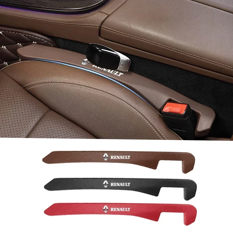 Car Seat Gap Filler PU Leather Soft Side Seam Plug For Renault ZOE QM6 Austral Kardian 2 Rafale Kangoo Arkana Clio Koleos Megane