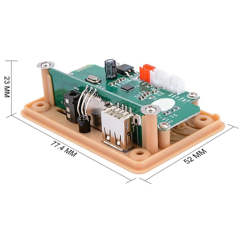 블루투스 MP3 디코더 오디오 보드, 블루투스 5.0 리시버 자동차 MP3 플레이어, WMA WAV FLAC APE TF 카드, FM USB 디코딩, DC12V